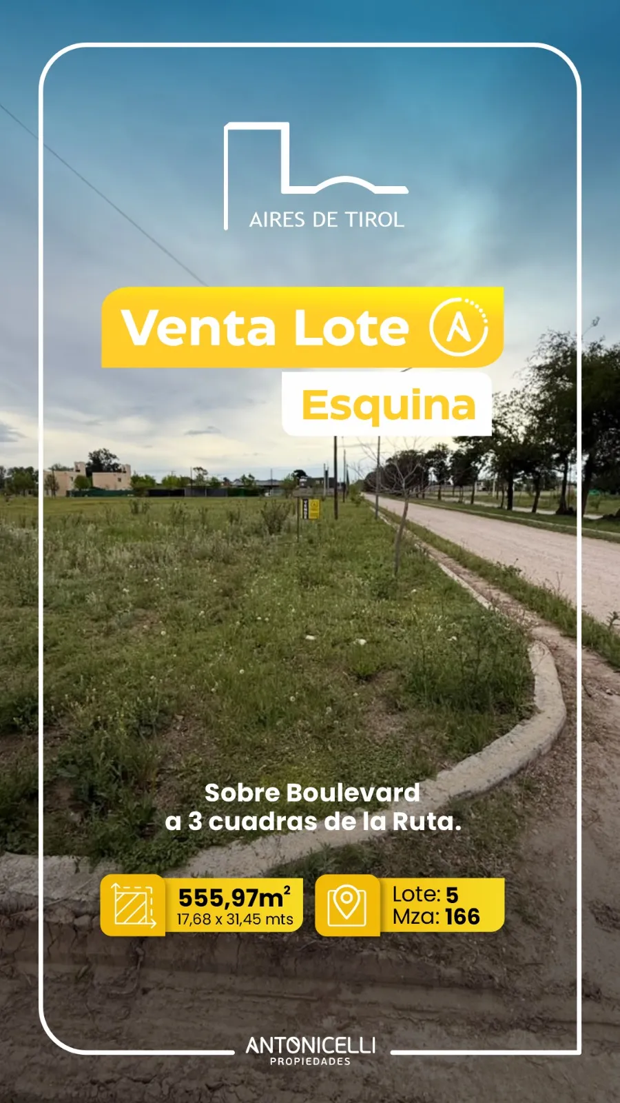 Excelente lote Esquina