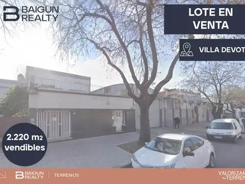 Terreno en Venta en Villa Devoto, Capital Federal