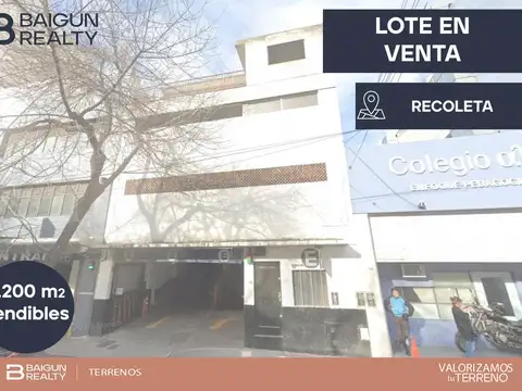Terreno en Venta en Recoleta, Capital Federal