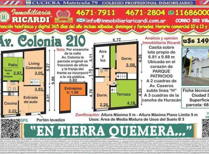 Casa · 76m² · 3 Ambientes · 1 Cochera