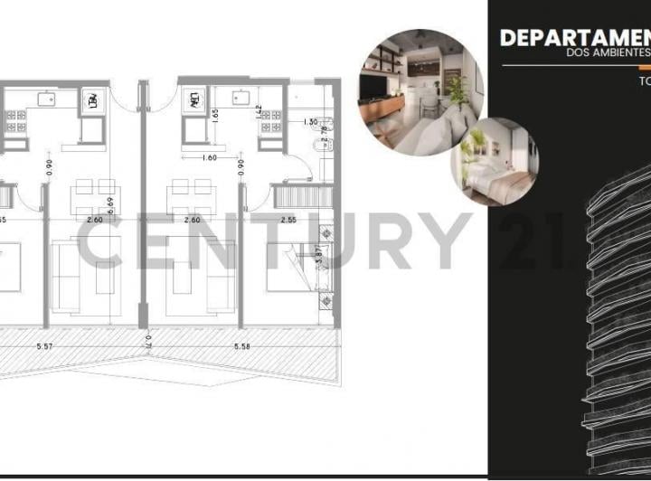 Departamento · 45m² · 2 Ambientes
