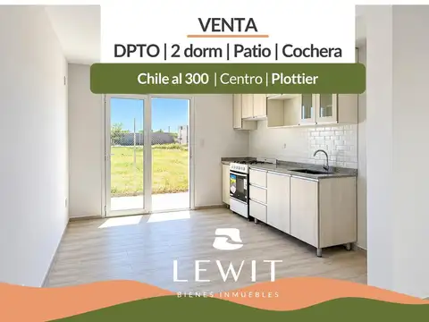 Venta departamento | 2 dormitorios | patio | parrilla | cochera | zona centro plottier
