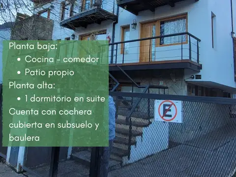 Departamento dúplex con patio, cochera y baulera en san martín de los andes