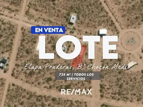 Venta chocon medio, lote 8 mzna 41 - etapa pradera