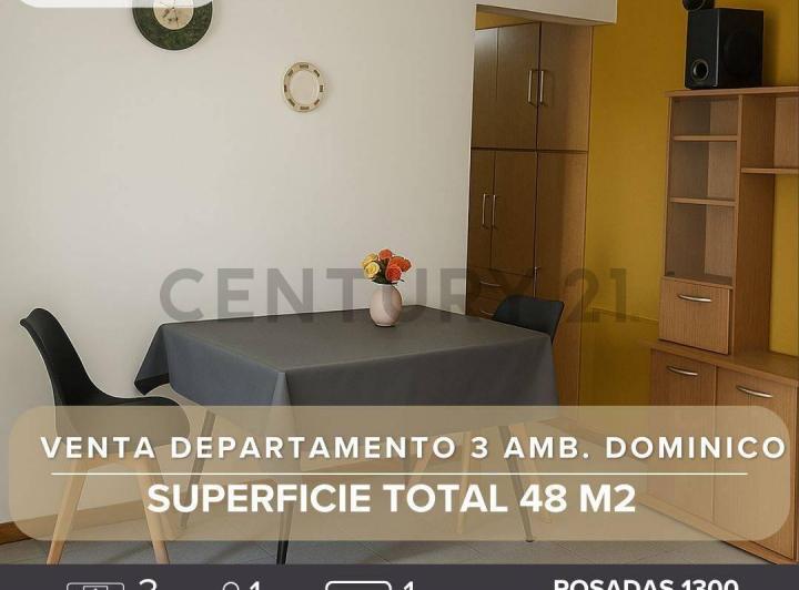 Departamento · 47m² · 3 Ambientes