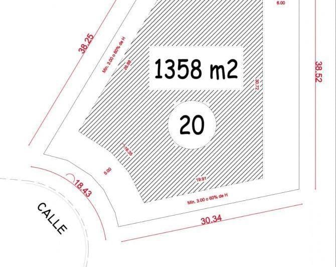 Terreno · 1358m²
