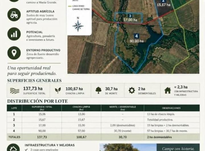 Campo · 1377300m² · 3 Ambientes