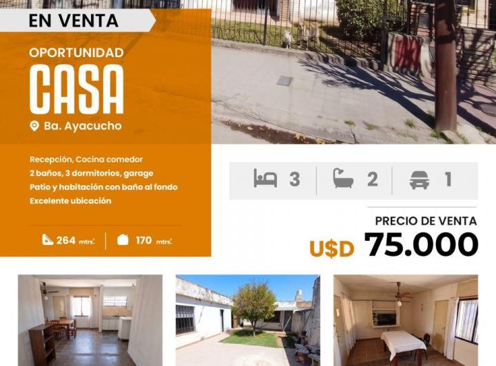 Casa · 140m² · 8 Ambientes · 1 Cochera
