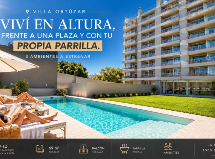 Departamento · 56m² · 3 Ambientes · 1 Cochera