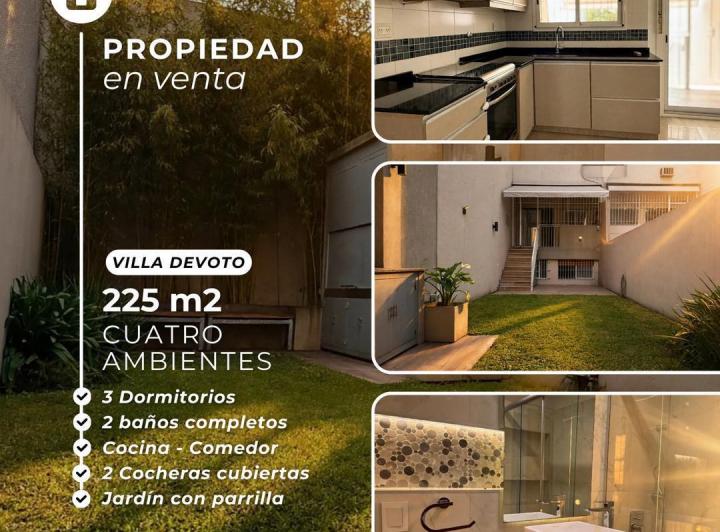Casa · 169m² · 4 Ambientes · 2 Cocheras