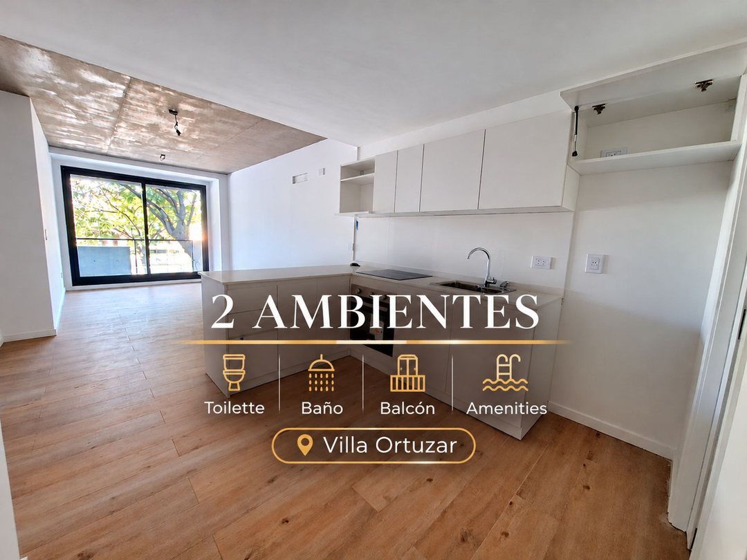 DEPARTAMENTO 2 AMBIENTES VENTA VILLA ORTUZAR BALCO