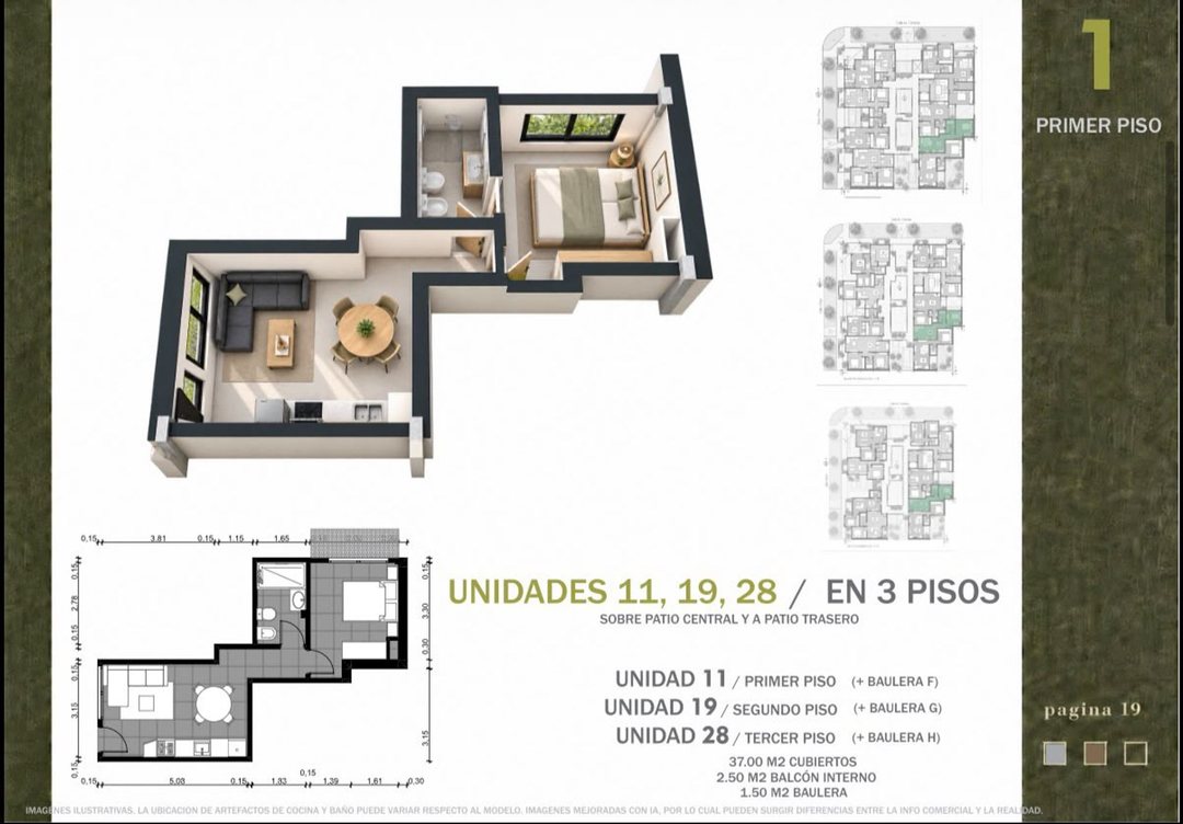 Preventa U28 Departamento un dormitorio Esperanza