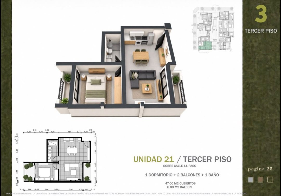 Preventa U21 departamento 2 dormitorios Esperanza