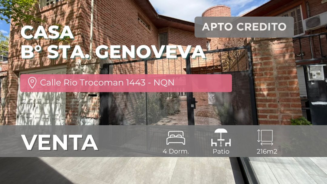 VENTA CASA 4 DORM. RIO TROCOMAN 1443 NEUQUÉN
