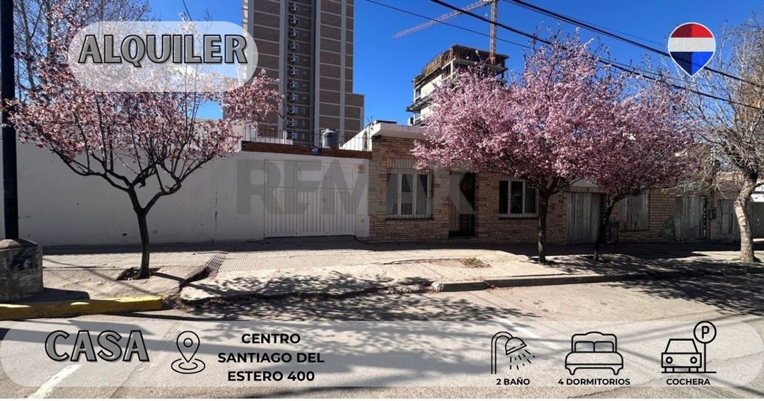 ALQUILER CASA CENTRO, 3 DORM, 1 ESTUDIO Y COCHERA