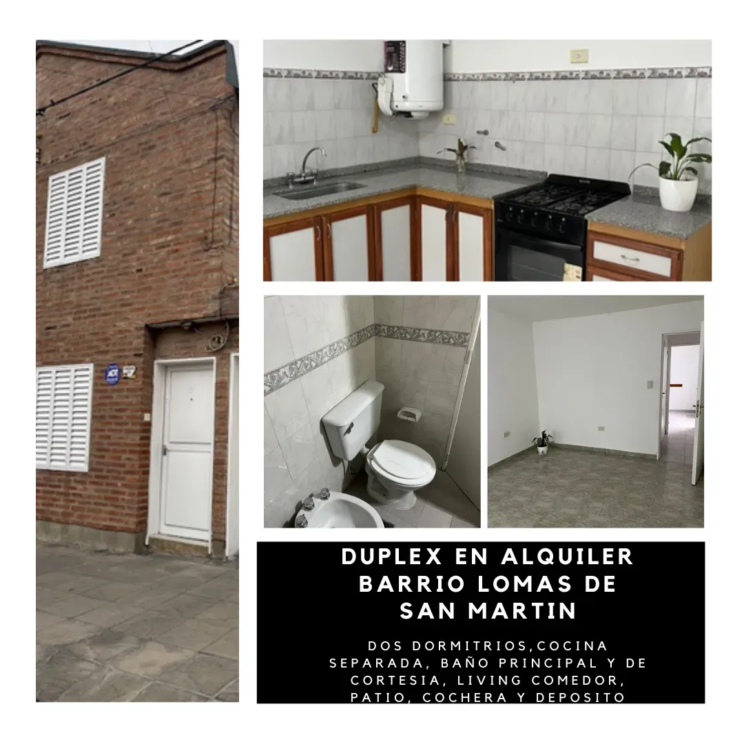 EN ALQUILER DUPLEX EN BARRIO LOMAS DE SAN MARTIN