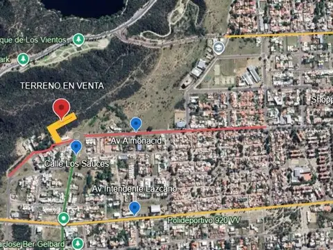 Se vende terreno 1.975 m2, zona alta catamarca cd