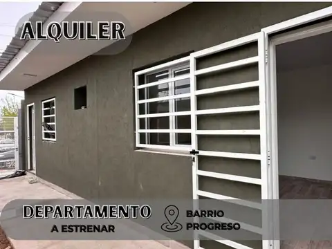 Aquiler departamento, 1 dormitorio,barrio progreso