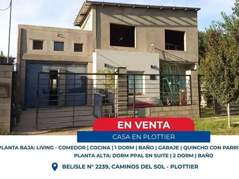 Casa en venta 4 dorm - caminos del sol - plottier