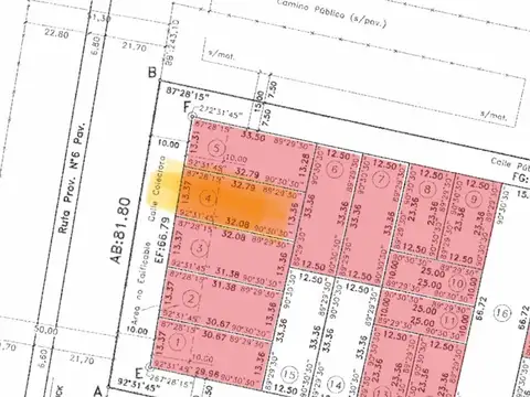 Venta lote sobre ruta provincial 6