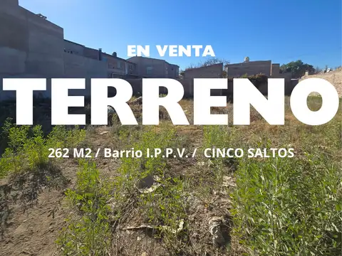 Venta lote zona centro cinco saltos