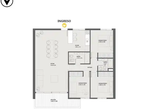 Departamento en Venta en Centro, Rosario