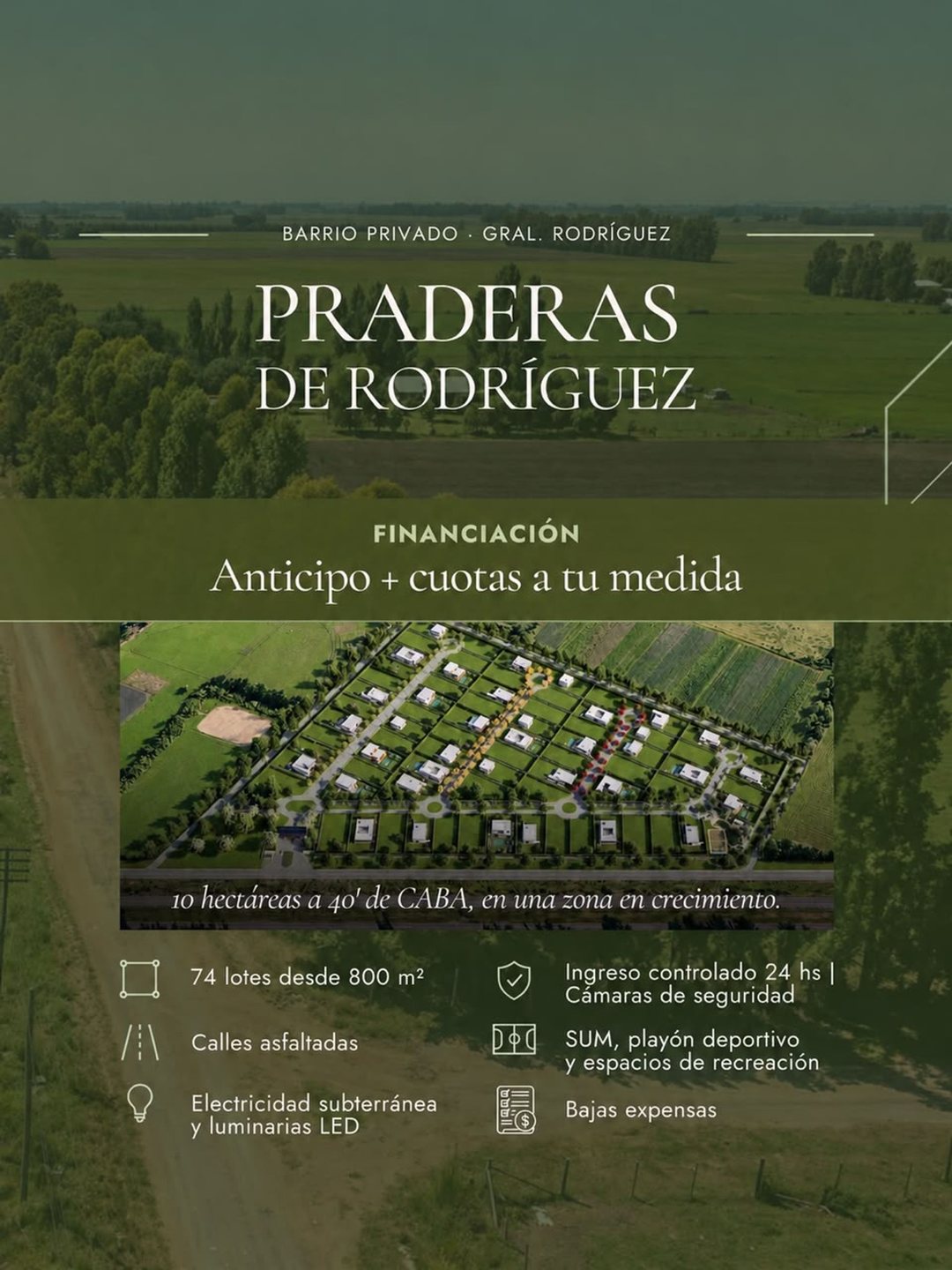 VENTA LOTE EN GRAL. RODRIGUEZ FINANCIADO EN CUOTAS
