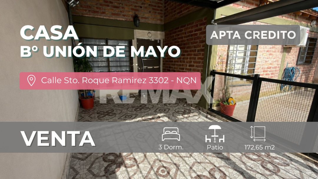 VENTA CASA 3 DORM. B° UNIÓN DE MAYO NQN