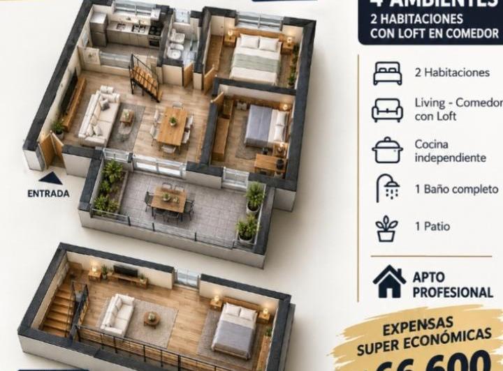 Departamento · 49m² · 4 Ambientes