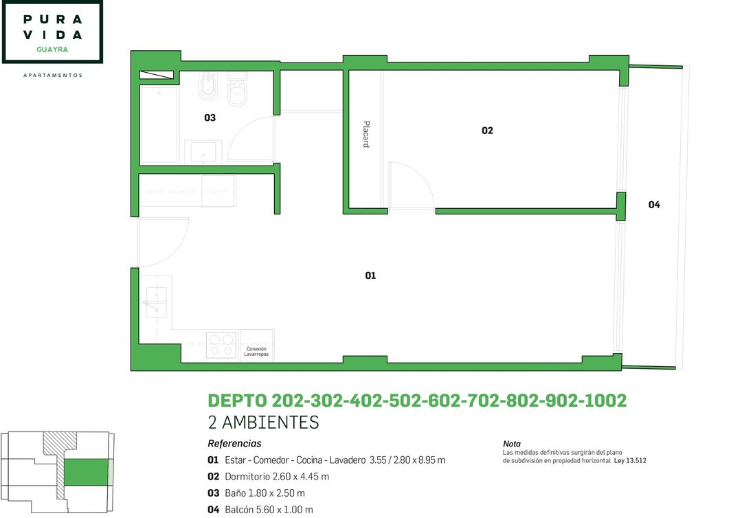 VENTA DEPTO 2 AMB CON BALCÓN