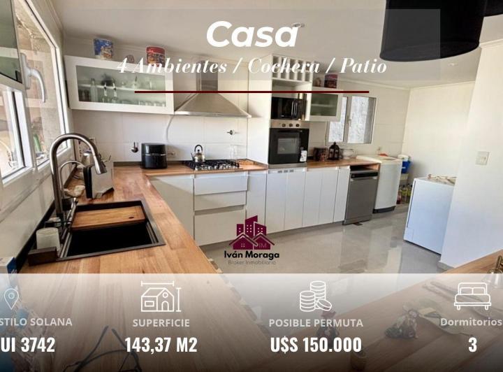 Casa · 143m² · 3 Dormitorios · 1 Cochera