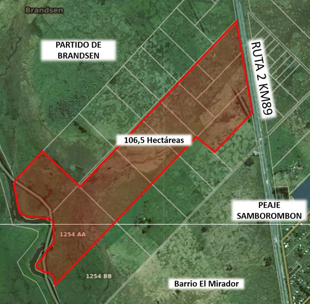 CAMPO EN VENTA SOBRE RUTA 2 KM 89/90