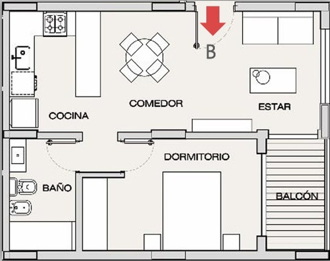 DEPARTAMENTO EN POZO. UN DORMITORIO. LA PLATA