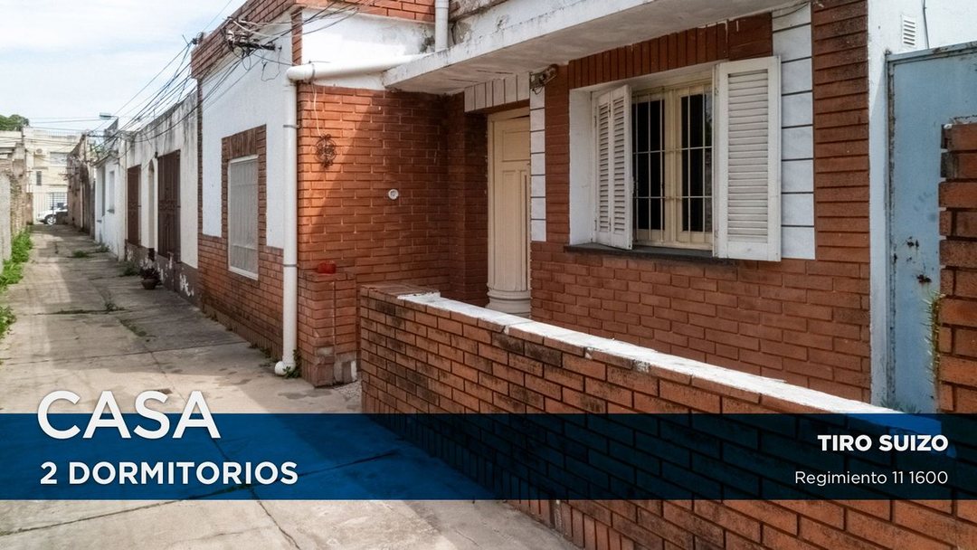 CASA DE PASILLO EN VENTA 2 DORMITORIOS TIRO SUIZO