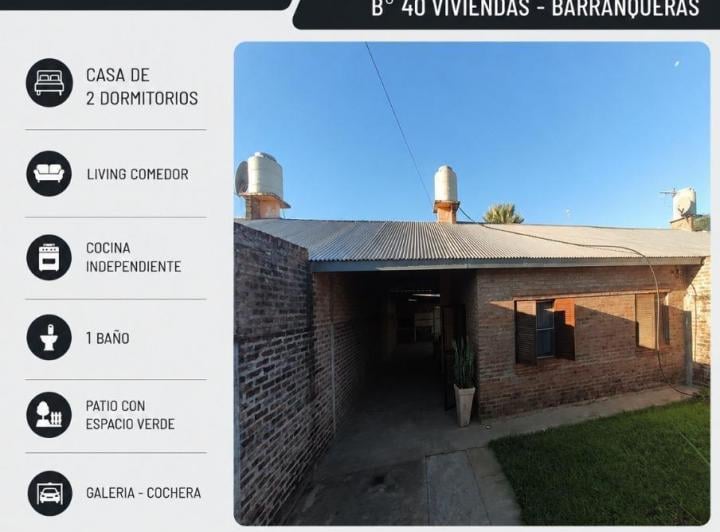 Casa · 60m² · 3 Ambientes · 1 Cochera