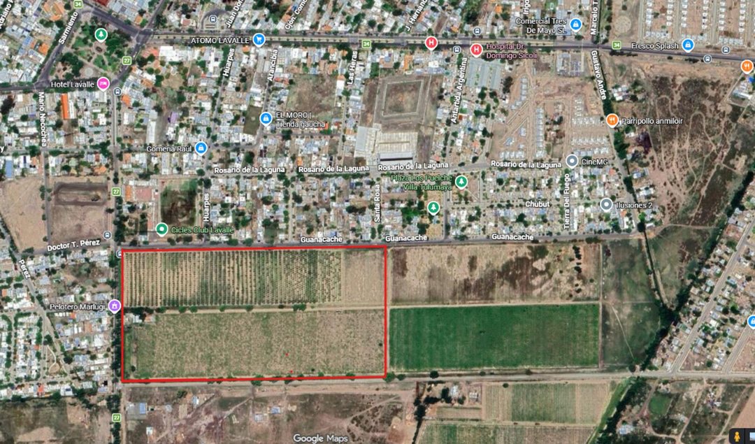 OPORTUNIDAD FINCA DE 12 HAS EN CENTRO DE LAVALLE