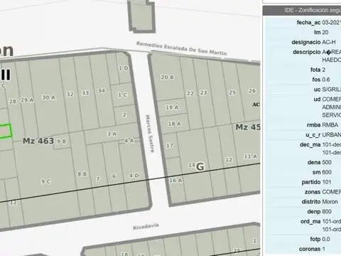 Terreno en Venta en Haedo, Partido de Morón