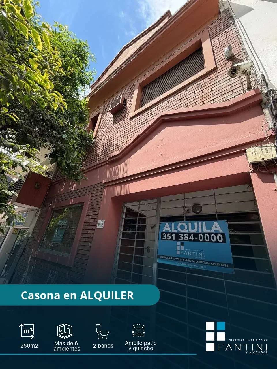 Casona en Independencia 1200. Nueva Córdoba. 250m2 - ALQUILER