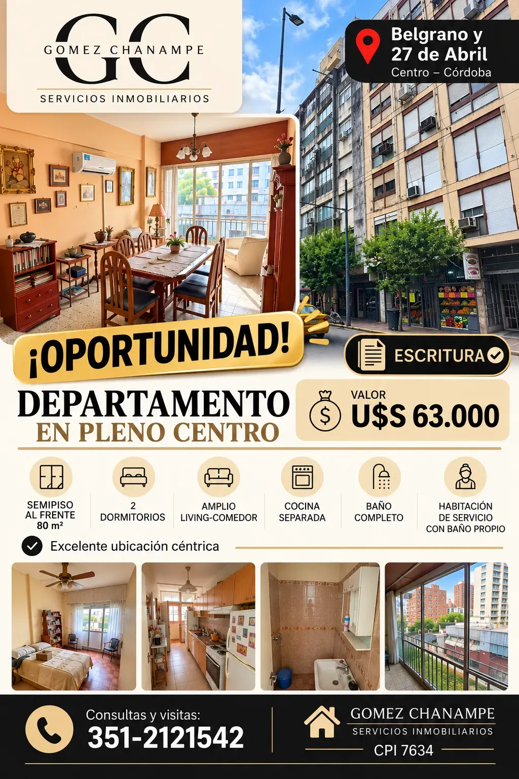 Oportunidad centro semipiso