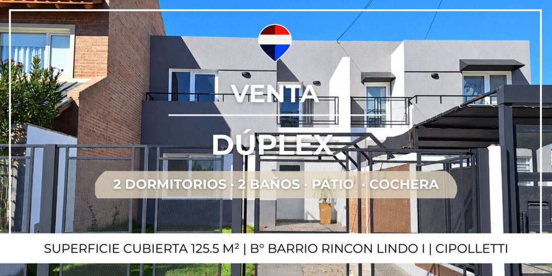 VENTA DÚPLEX DE 2 DORM. – GUIDO 2331 - CIPOLLETTI