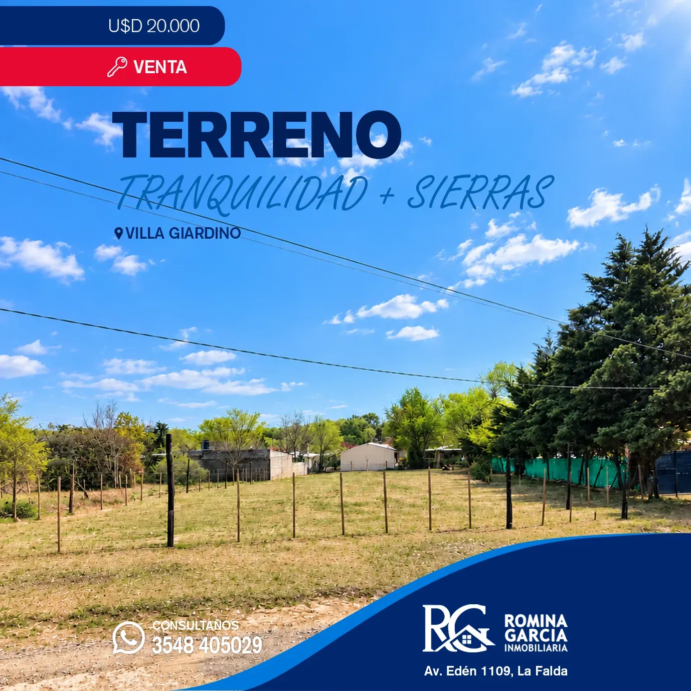¡Invertí en las Sierras! Terreno de 1.061 m² en Villa Giardino con escritura | USD 20.000
