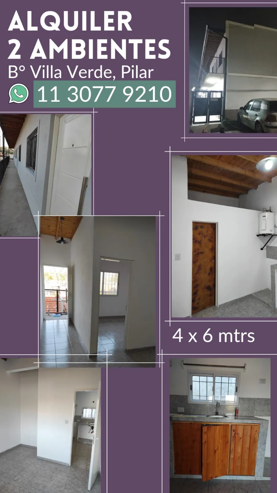 Alquilo dpto 2 ambientes Pilar