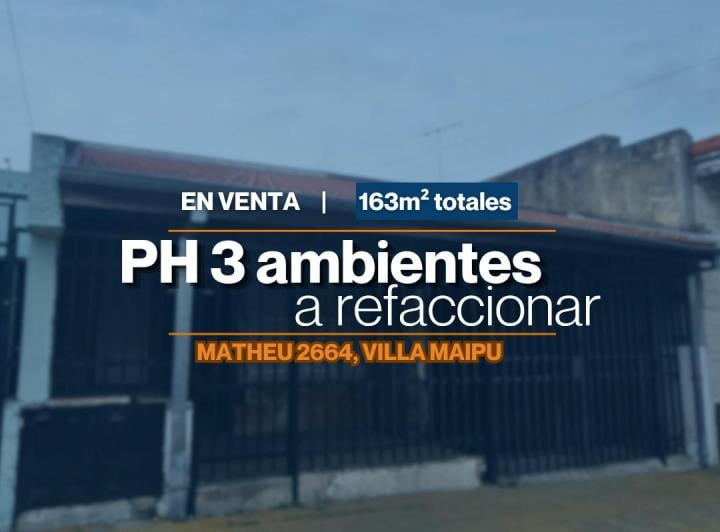 PH · 102m² · 3 Ambientes · 1 Cochera