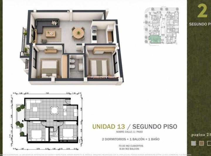 Departamento · 70m² · 3 Ambientes