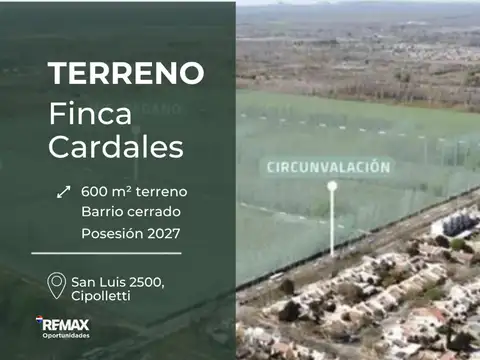 Venta terreno b° cerrado finca cardales cipolletti