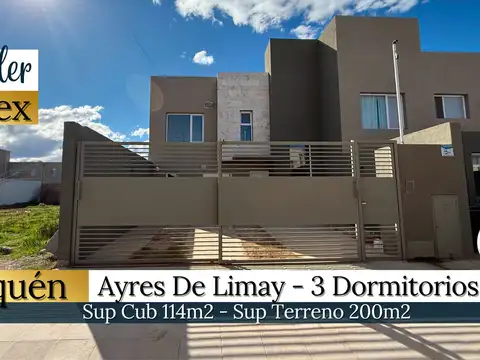 Alquiler duplex 3 dorm. b° ayres de limay