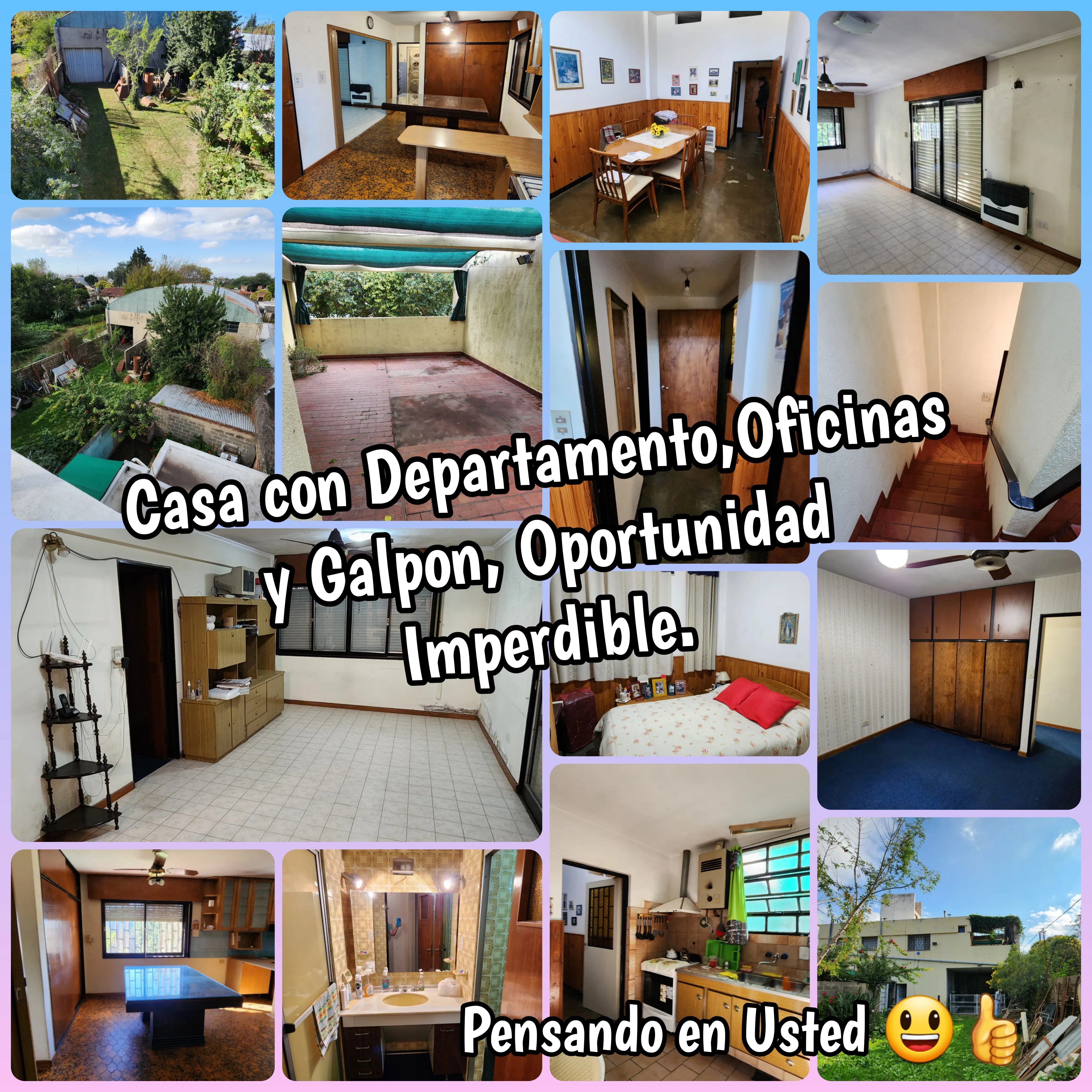 Vendo Casa con Departamento, Oficinas y Galpon