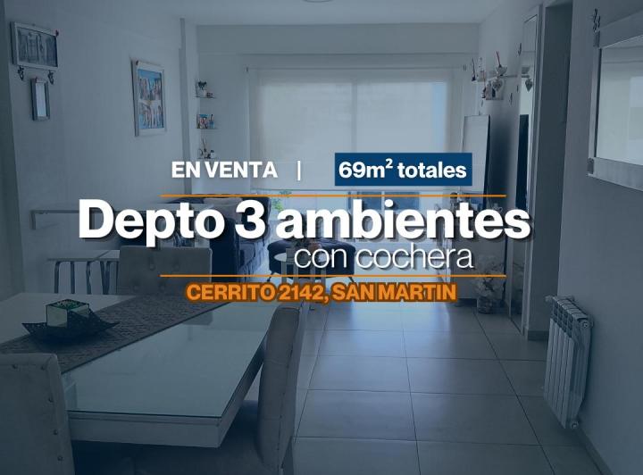 Departamento · 62m² · 3 Ambientes · 1 Cochera