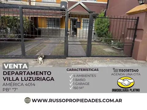 Departamento en Venta en Villa Luzuriaga, Partido de La Matanza