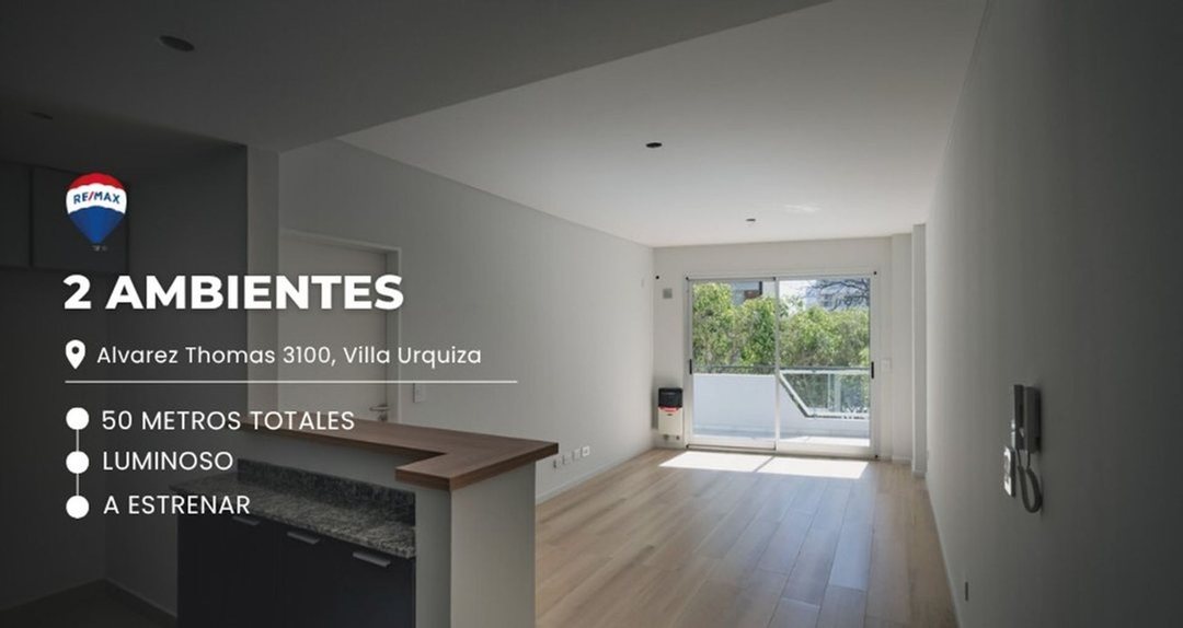 DEPARTAMENTO EN VENTA 2 AMBIENTES VILLA URQUIZA